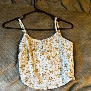 Corset like flower crop top, size S